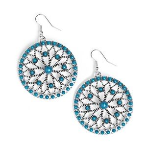 Blue Tribal Earrings-New